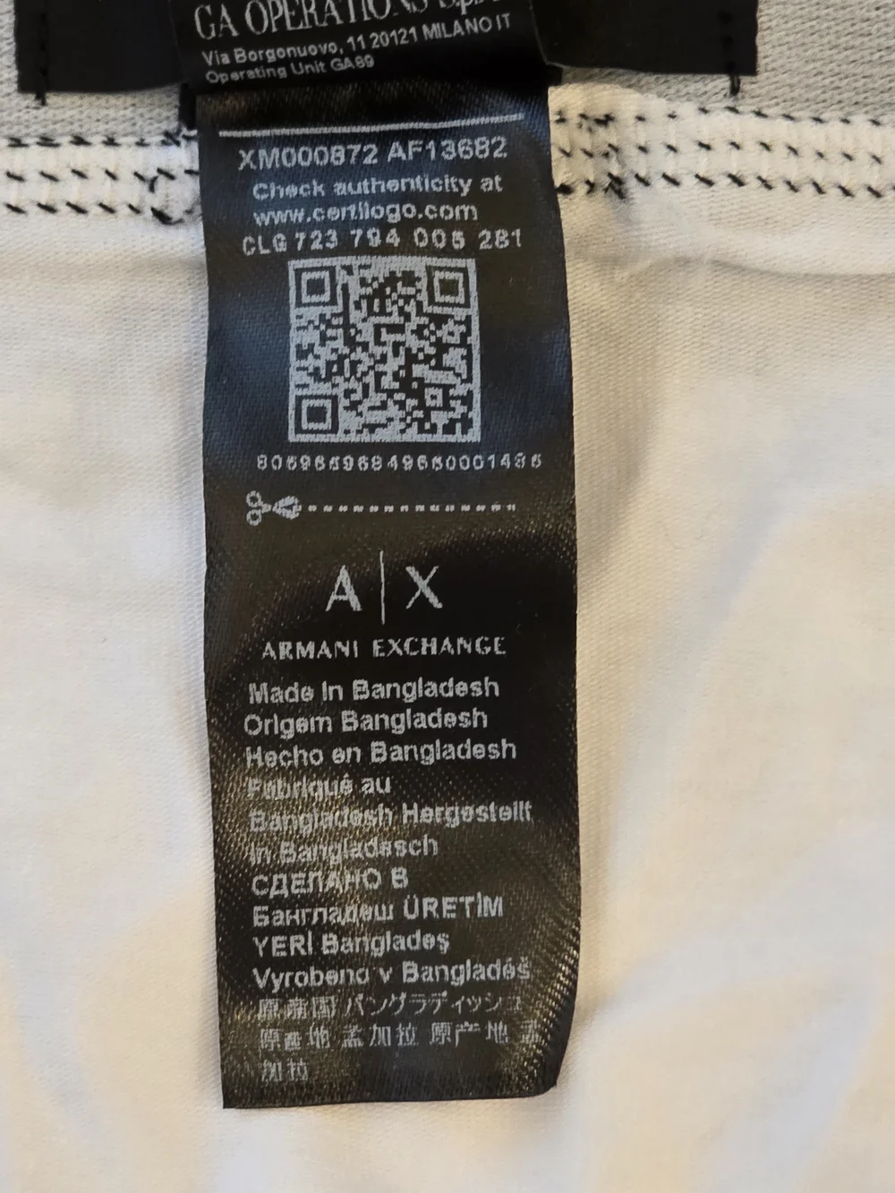 NWT Armani Exchange Men's Medium White Boxer Briefs with Black Logo Waistband